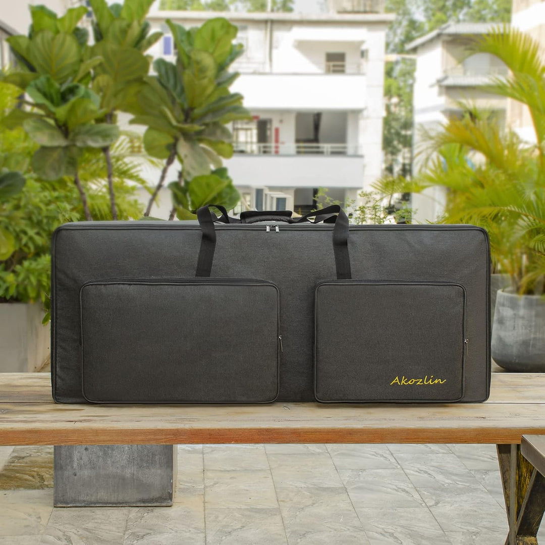 AKOZLIN Tasche für 76 Tasten, tragbar, langlebig, gepolstert, universal, wasserdicht, Oxford-Stoff,