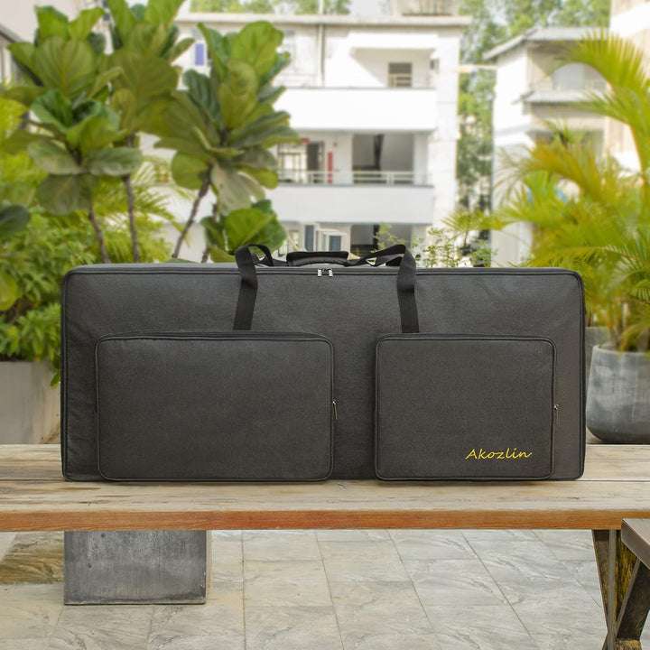 AKOZLIN Tasche für 76 Tasten, tragbar, langlebig, gepolstert, universal, wasserdicht, Oxford-Stoff,