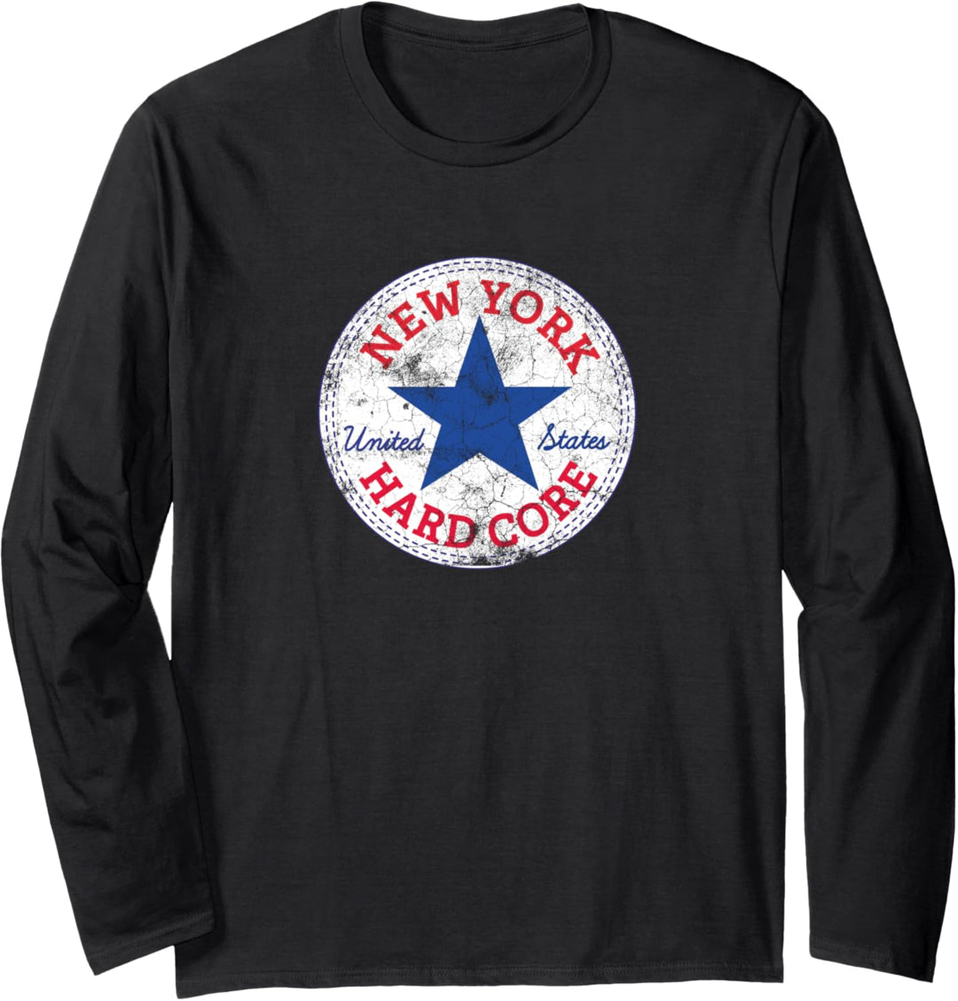 New York HARD CORE NYHC USA Vegan Straight Edge Street Wear Langarmshirt