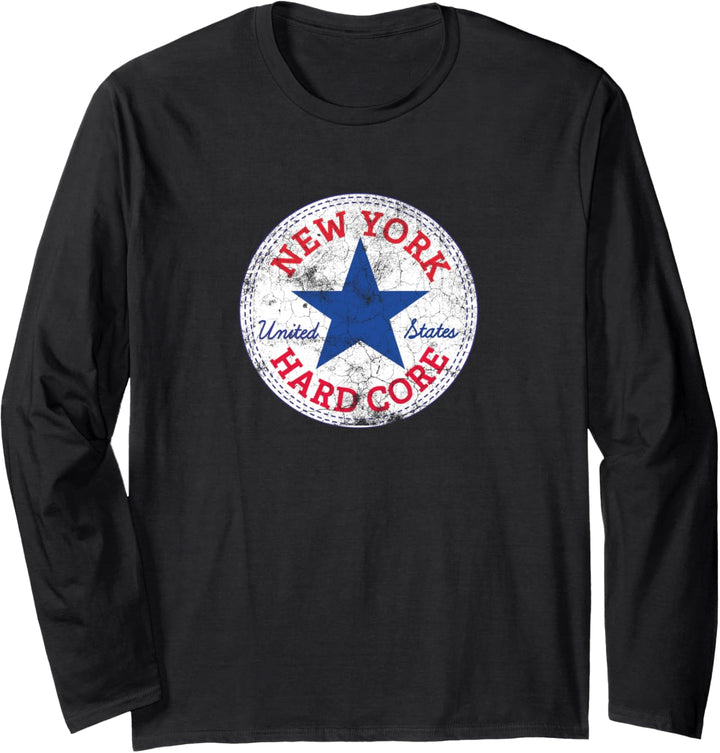 New York HARD CORE NYHC USA Vegan Straight Edge Street Wear Langarmshirt