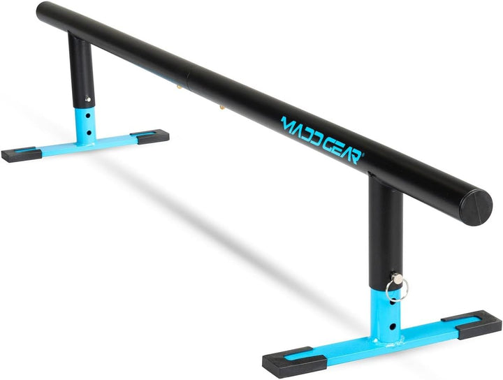 Madd Gear Grindrail 55" für Stunt Scooter, Skateboard (schwarz-blau) | Höhenverstellbare Grindschien