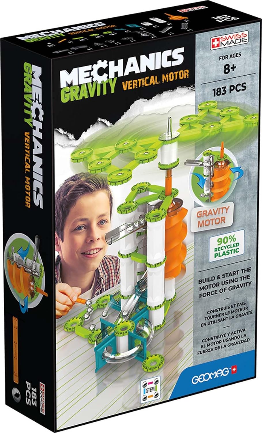 Geomag - Mechanics Gravity Vertical Motor - Lern- und Kreativspiel für Kinder - Magnetische Baustein