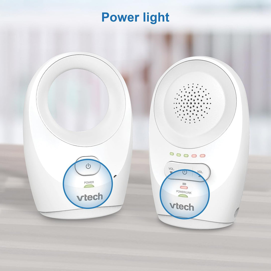 VTech Digitales Audio-Babyphon DM1111 – DECT-Technologie, Geräuschpegelanzeige, Gürtelclip u. v. m.