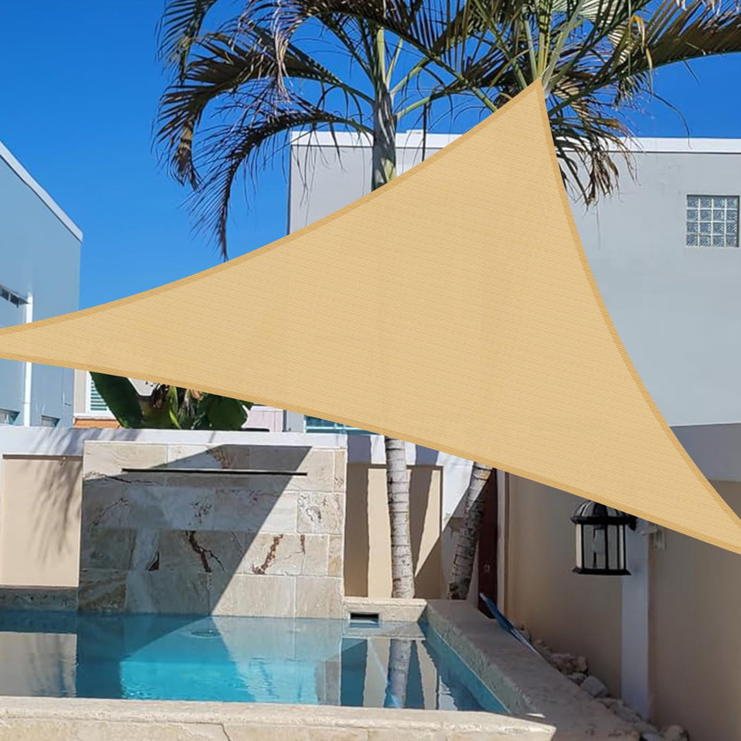 COOL AREA Sonnensegel Dreieckig 3x3x4.25m,Sonnenschutz atmungsaktiv mit UV Schutz eignet Sich für Au