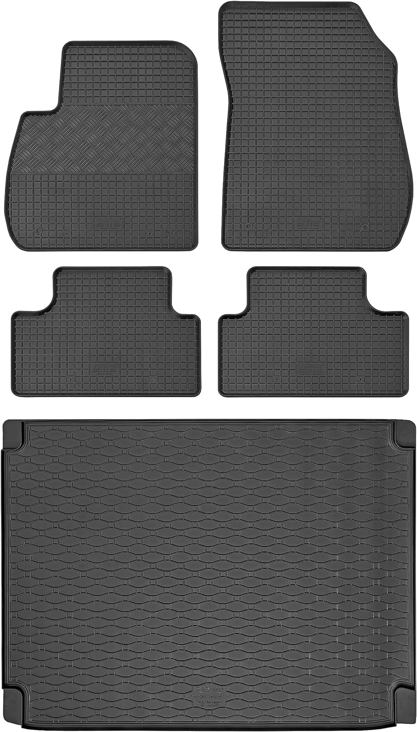 Passgenaue Kofferraumwanne und Gummifussmatten geeignet für OPEL Zafira C 5-Sitzer ab 2012