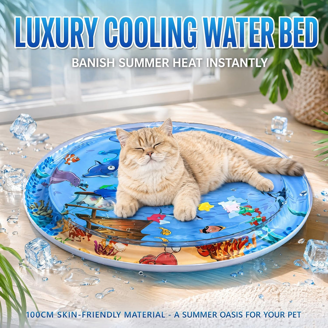 Katze Wassermatte, Interaktive Katze Spielzeug, Sensorische Wassermatte für Katzen, Anti-Kratzer Lec