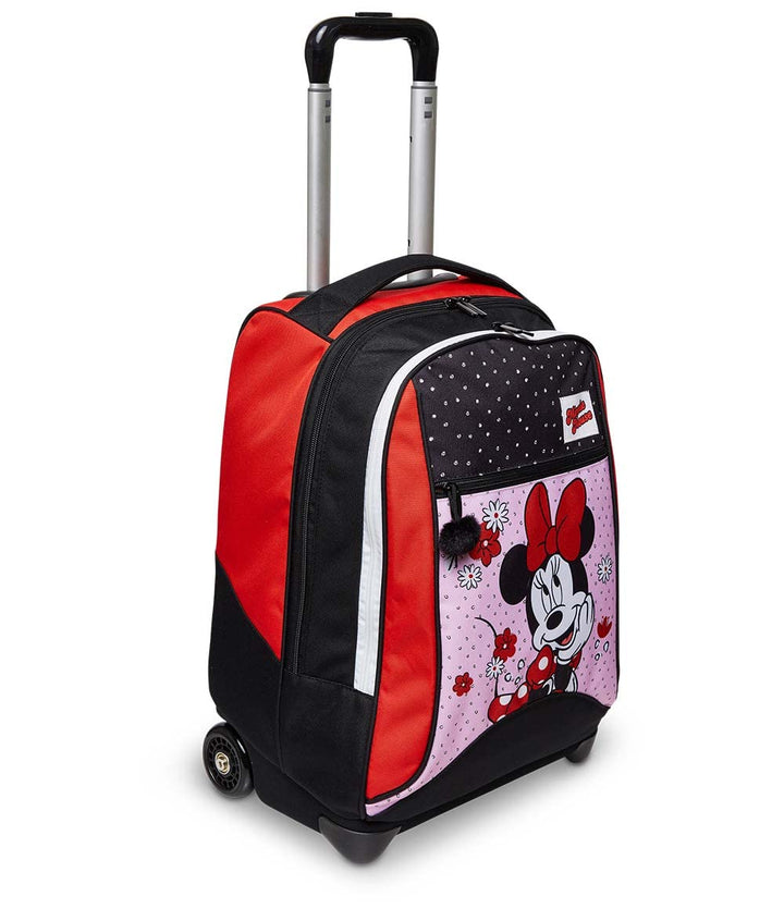 Seven Trolley, Minnie Mouse, 2 in 1, Schulranzen mit Rollen, Rucksack mit Trolleyfunktion für Kinder