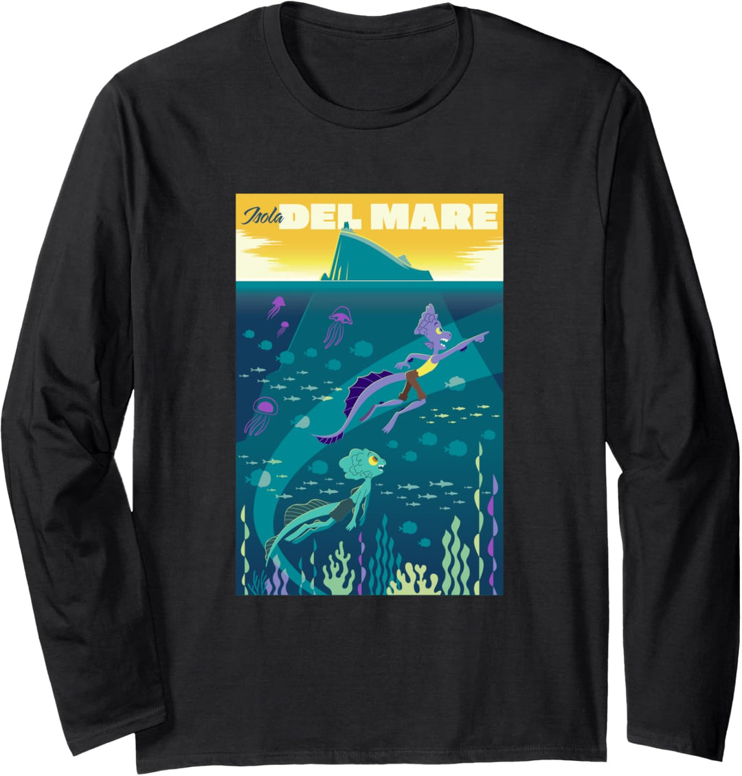 Disney Pixar Luca Isola Del Mare Luca & Alberto Poster Langarmshirt