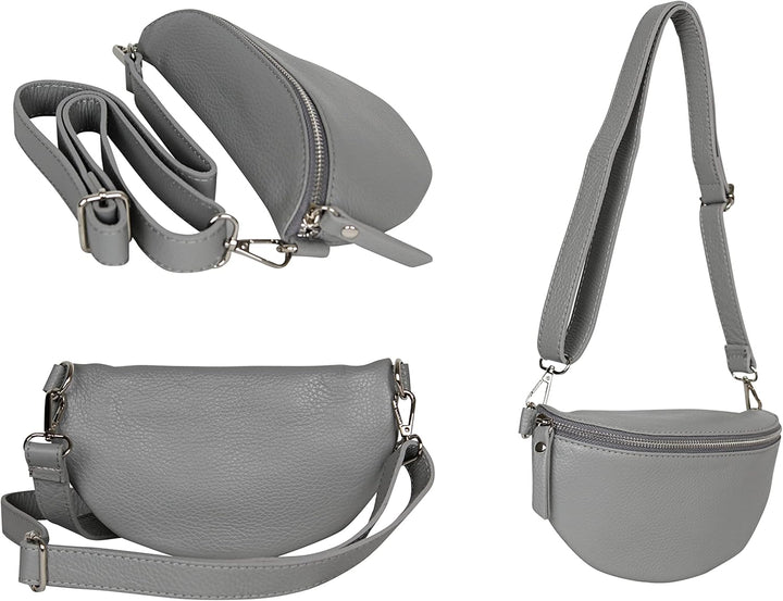 AmbraModa GLX10 - Damen Herren Unisex kleine Hüfttasche Gürteltasche Bauchtasche Umhängetasche aus E