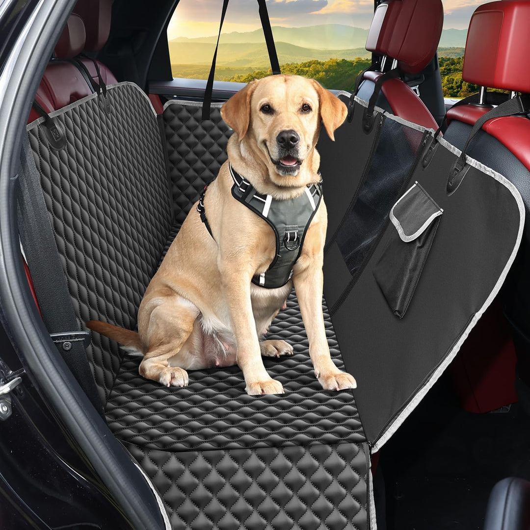 KYG Hundedecke Auto Rückbank, Autoschondecke Hund Rücksitz Seitenschutz und Sichtfenster Wasserdicht