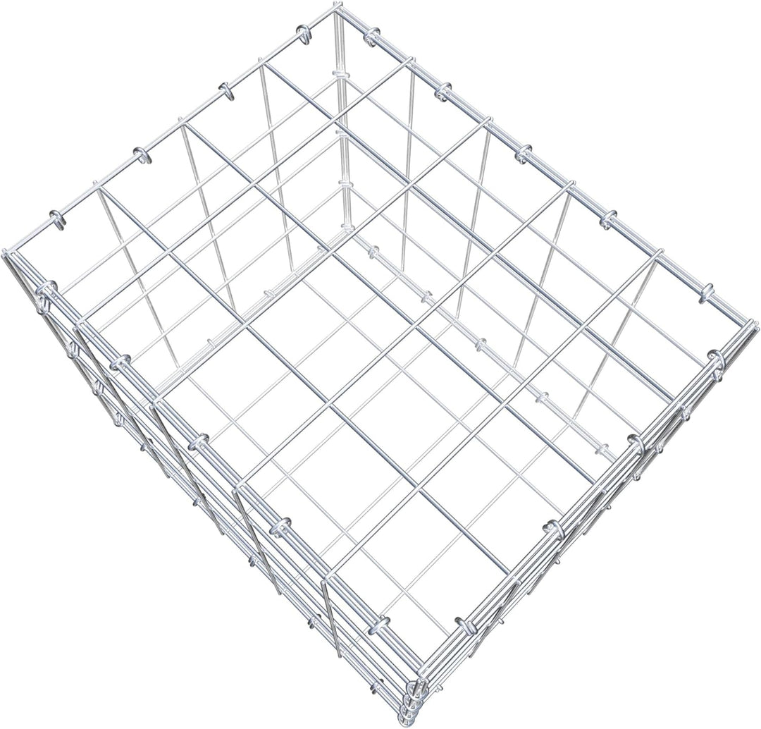 GABIONA Steinkorb-Gabione eckig, Maschenweite 10 x 10 cm, Tiefe 40 cm, Gabione 50 x 40 x 40 cm (L x