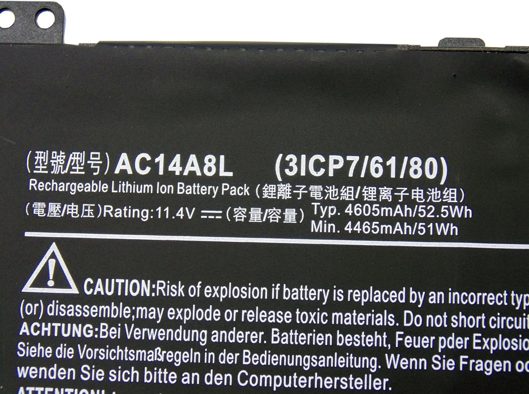 AC14A8L KT.0030G.001 11.4V 4605mAh Laptop Akku für Acer Aspire Nitro V15 VN7 VN7-571G VN7-572G VN7-5
