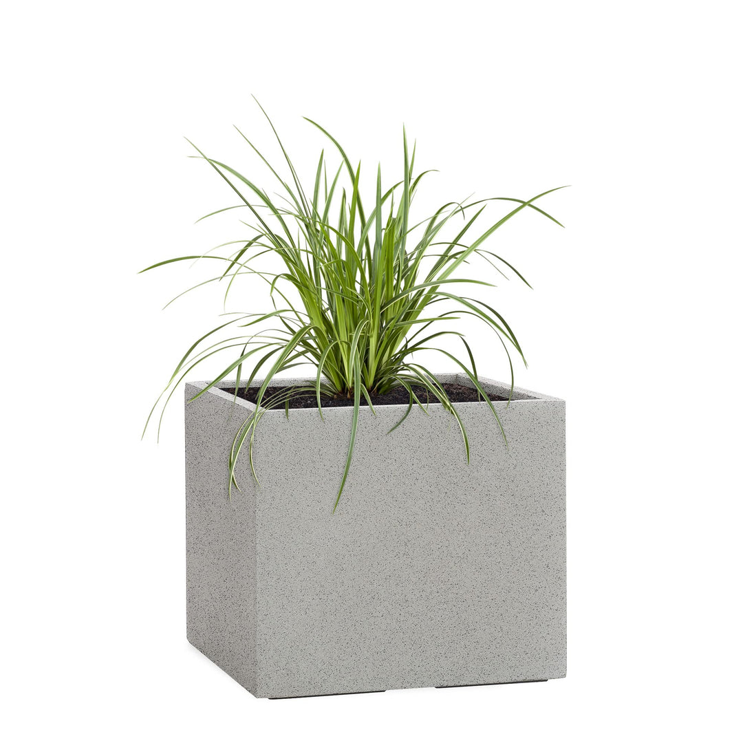 Pflanzwerk® Pflanzkübel Cube Granit Grau 45x55x55cm *Frostbeständiger Blumenkübel* *UV-Schutz* *Qual