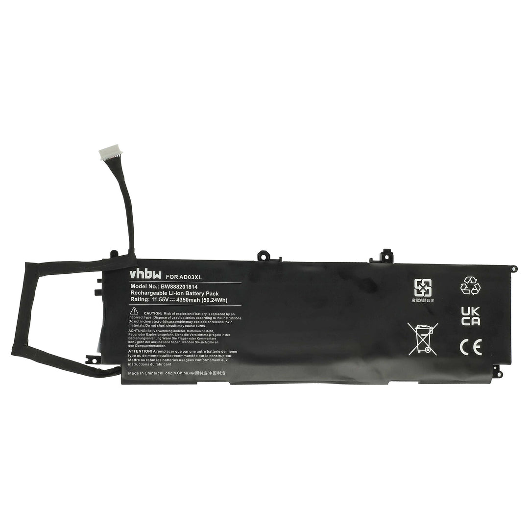 vhbw Akku kompatibel mit HP Envy 13-AD018UR, 13-AD019TX, 13-AD019UR, 13-AD020TX, 13-AD020UR Notebook