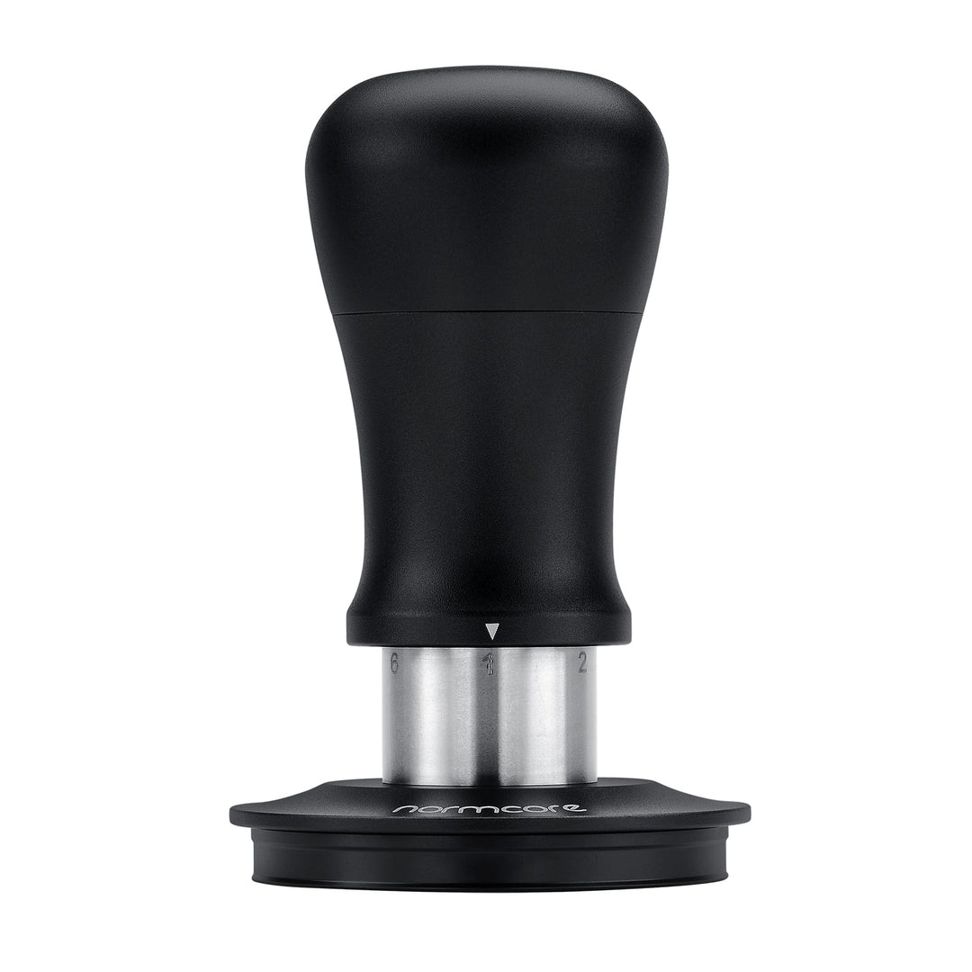 Normcore 58 mm Kaffeestampfer V5, federbelasteter Espresso-Tamper mit Titanbeschichtung, flachem Bod