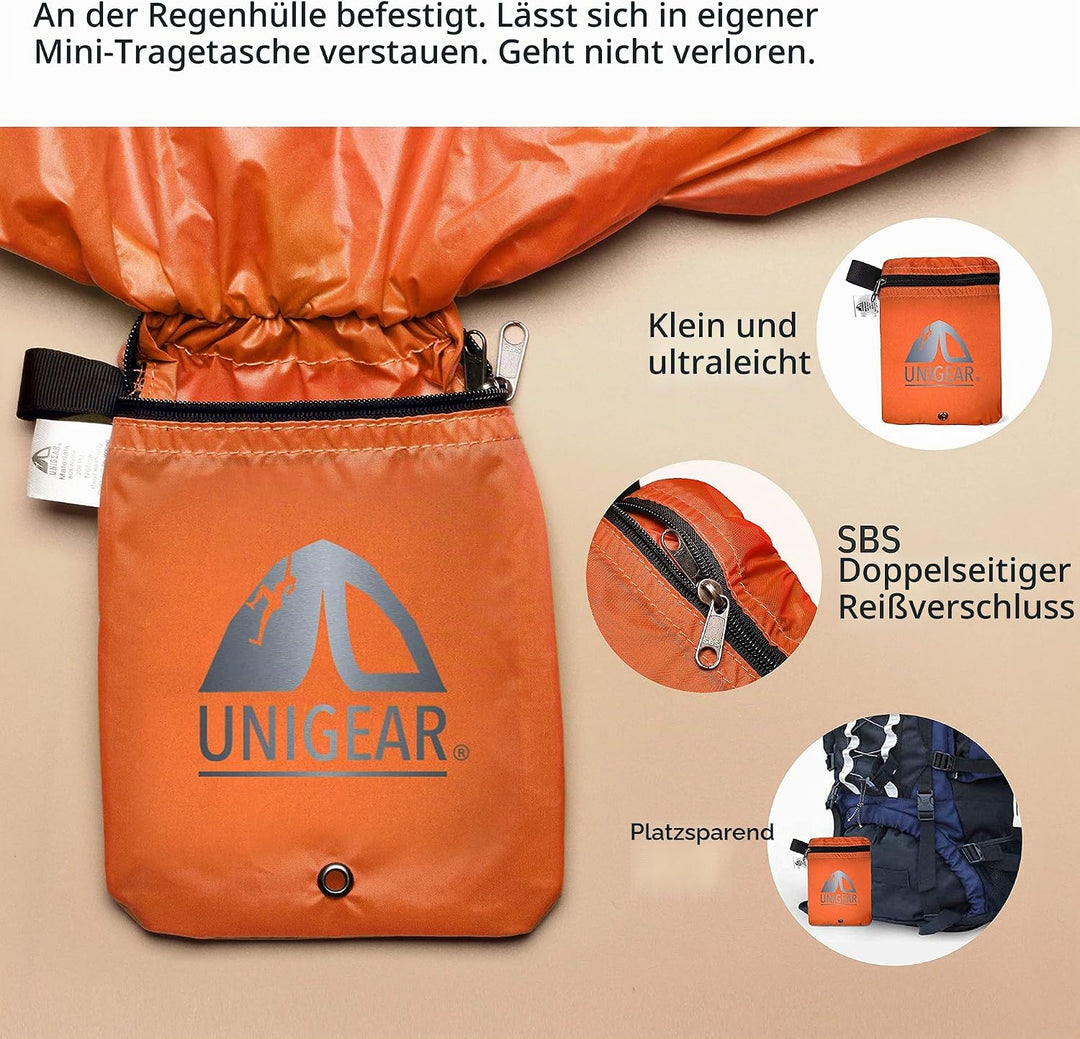 Unigear Regenschutz für Rucksäcke Schulranzen mit Reflektor, wasserdichte Regenhülle Rucksack Cover