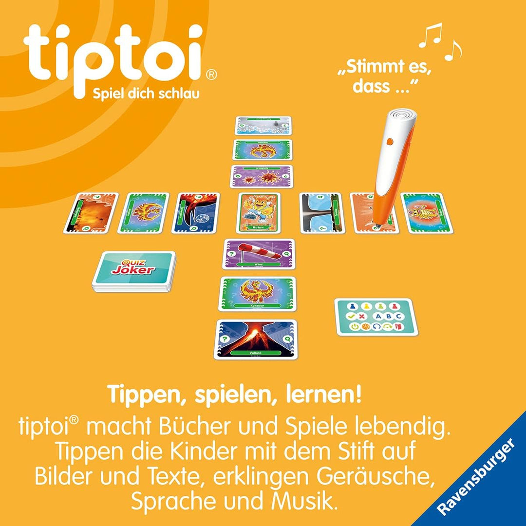 Ravensburger tiptoi 00167 Quiz Naturgewalten, Quizspiel für Kinder ab 6 Jahren, für 1-4 Spieler