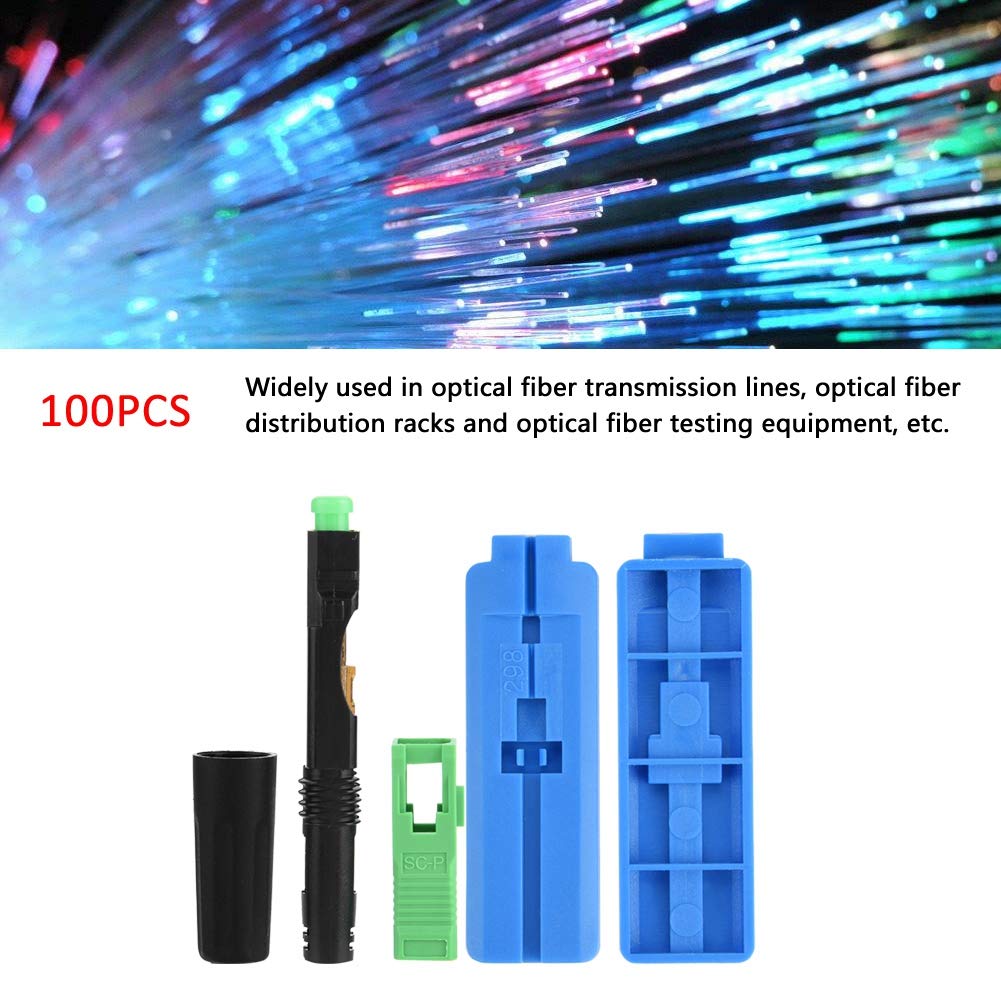 Oumefar SC Faser-Adapter, Schnellverbinder, Glasfaser, Verbindungsadapter, integrierte Audiokabel fü