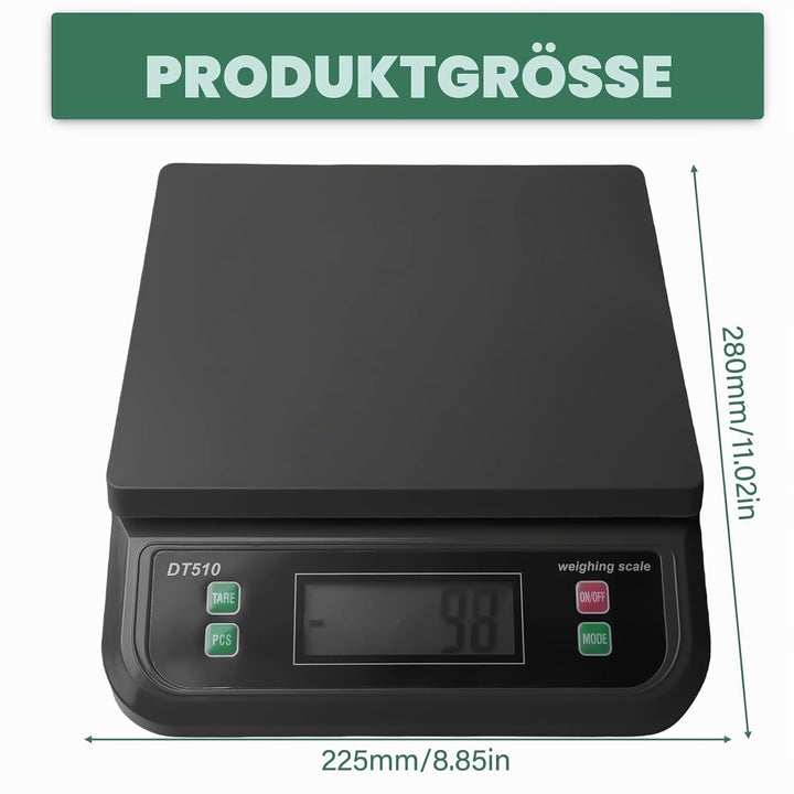 Digitale Paketwaage 30kg, Digitale Küchenwaagen, Waage Küche in 1g Schritten, Digitalwaage mit LCD D