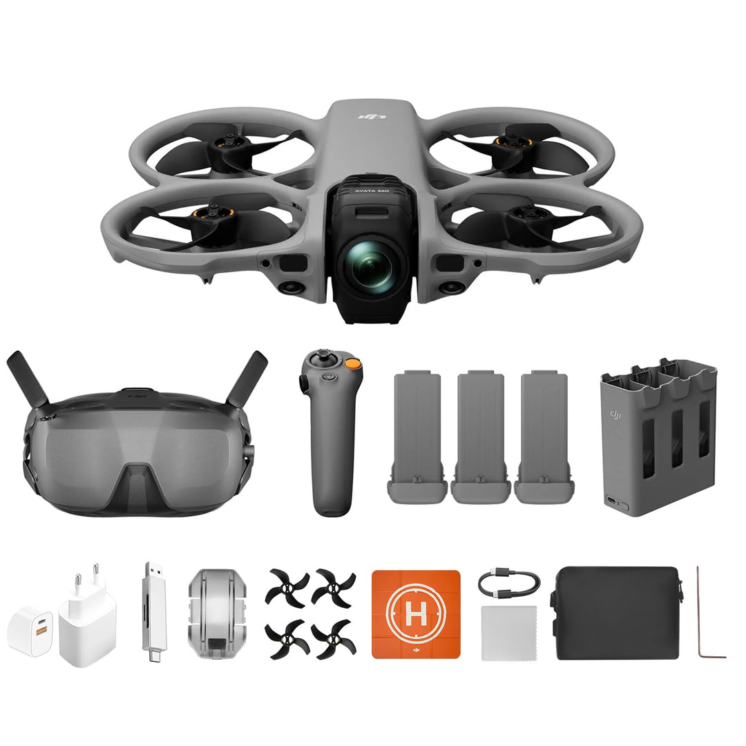 DJI Avata 360 Motion Fly More Combo mit Zubehör, Drohne mit 1-Zoll-8K-Imaging, 360°-Kameradrohne, Go