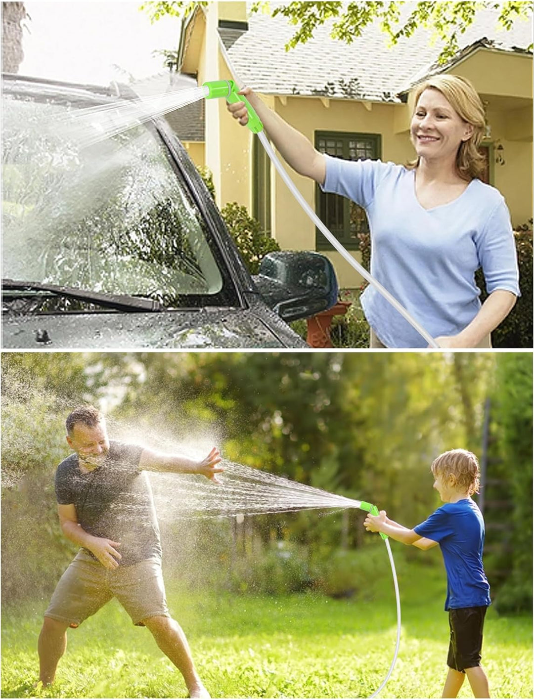 LIBERRWAY Campingdusche, Aussen- und Inneneinsatz Camping Dusche mit Wiederaufladbarer Akku/Jetkopf,