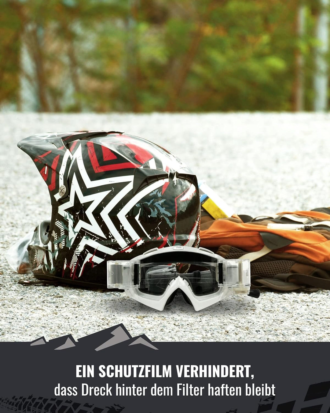TWO-X Cross-Brille - Motocross-Brille - Kratzfeste Motorrad-Brille - Enduro & Downhill - Modell Race