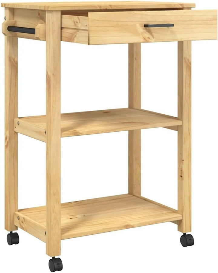 vidaXL Küchenwagen, Servierwagen mit viel Stauraum, Beistellwagen für Küche Wohnzimmer Badezimmer, T