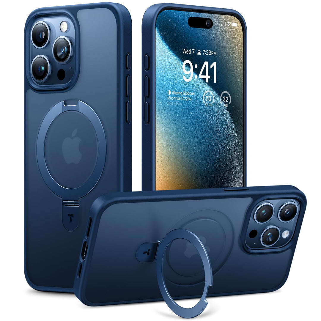 TORRAS Ostand All-in-One für iPhone 15 Pro Max Hülle für MagSafe (Stärkste Magnetkraft, Unsichtbarer