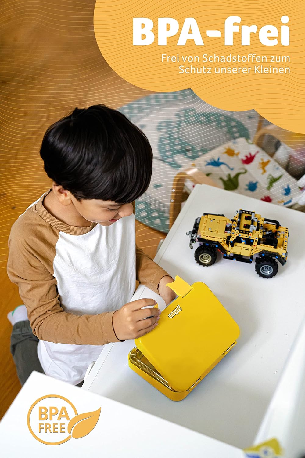 Jarlson® Brotdose für Kinder mit 6 Fächern TONI - Lunchbox - Bento Box auslaufsicher – Jausenbox für