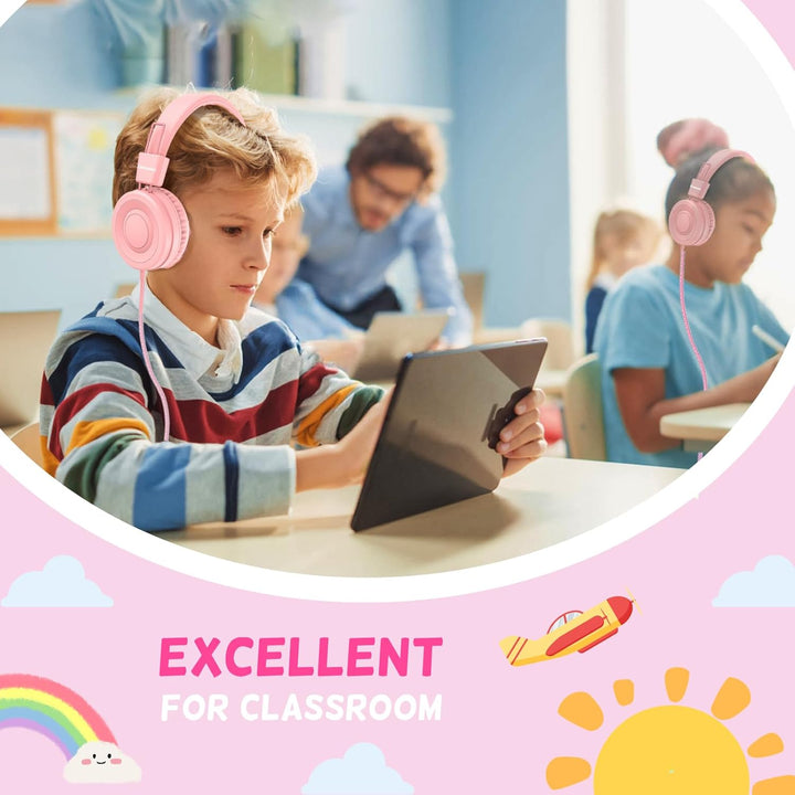 USB Typ C Kinderkopfhörer für die Schule,kabelgebundene Kleinkindkopfhörer,94dB Lautstärkebegrenzung