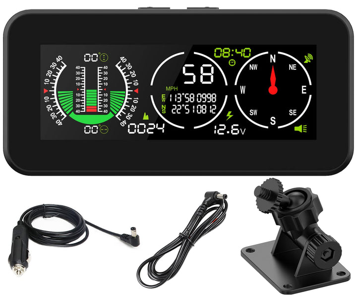 MR CARTOOL M60 Auto Neigungsmesser Kfz Digital GPS Tacho HUD Anzeige Clinometer mit Kompass für alle