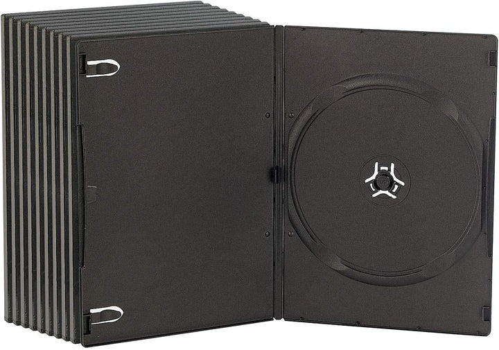 PEARL DVD Hüllen Slim: DVD Slim (7 mm) Einzel Box 50er-Set schwarz (Case, Leerhüllen, leer)