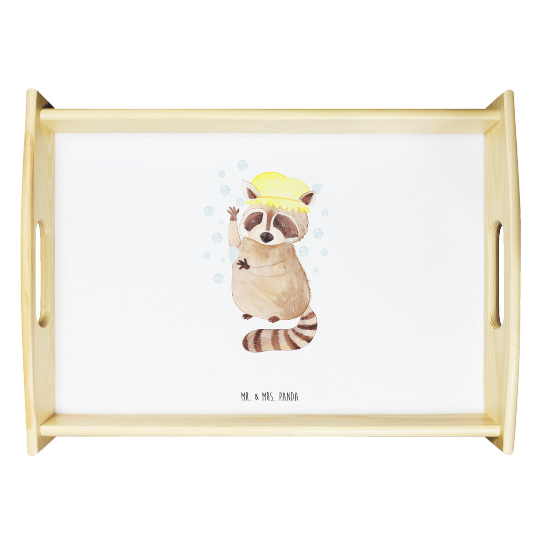 Mr. & Mrs. Panda Serviertablett Waschbär - Geschenk, Gute Laune, Tiere, lustige Sprüche, Dekotablett