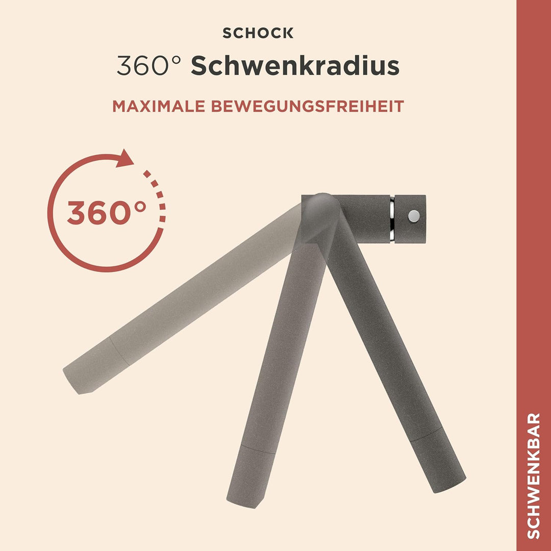SCHOCK® Küchenarmatur Epos Asphalt I Hochdruck Wasserhahn mit Festauslauf I Schwenkbarer Einhebelmis