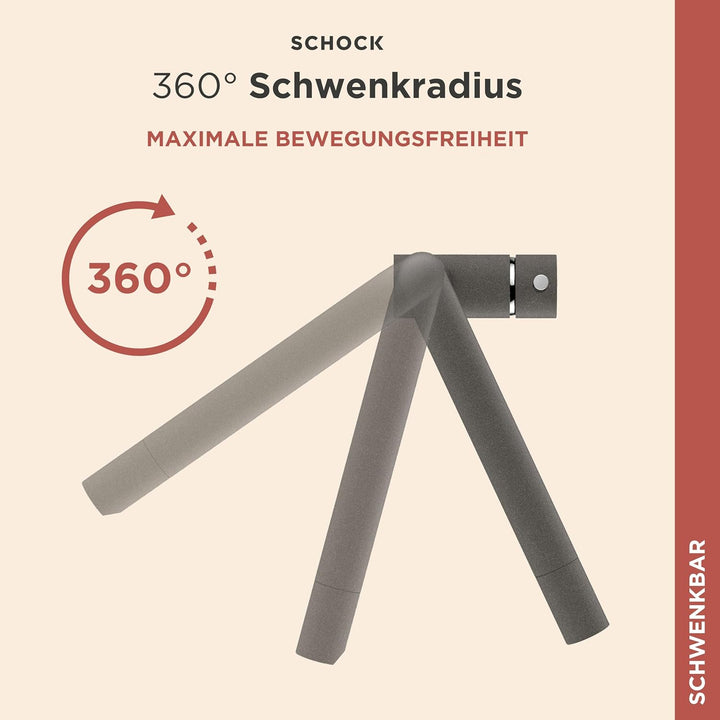 SCHOCK® Küchenarmatur Epos Asphalt I Hochdruck Wasserhahn mit Festauslauf I Schwenkbarer Einhebelmis
