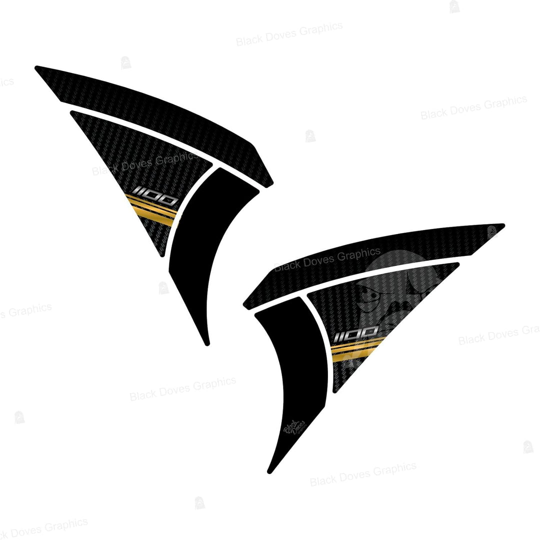 Black Doves Graphics 3D-Aufkleber aus Harz, Schutz kompatibel mit Kawasaki Versys 1100 SE 2026 (GN1)