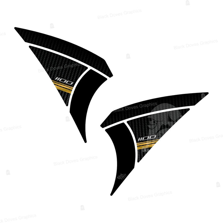 Black Doves Graphics 3D-Aufkleber aus Harz, Schutz kompatibel mit Kawasaki Versys 1100 SE 2026 (GN1)