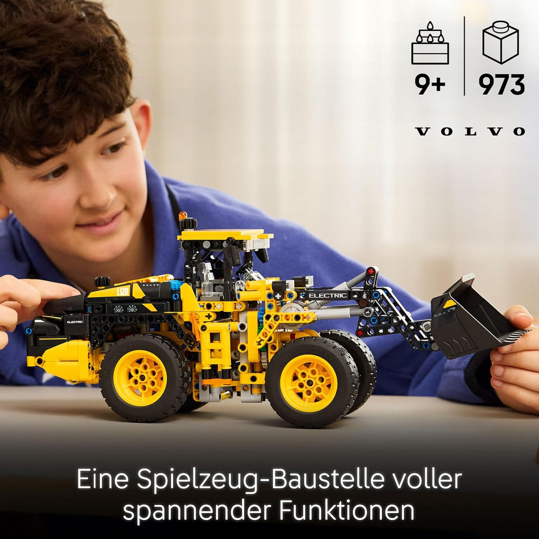 LEGO Technic Volvo L120 Electric Radlader - Baufahrzeug-Spielzeug mit Knicklenkung und beweglicher S