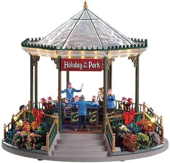 Lemax 94551 - Holiday Garden Green Bandstand - NEU 2019 - Feriengarten Musikpavillon - Beleuchtet &