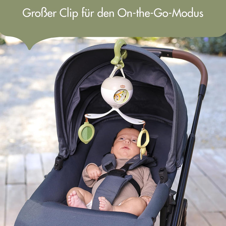 Tiny Love 2-in-1 Tummy Time Mobile Baby mit Musik & Licht, 360° Drehbares, 0+ Monate, für Kinderwage