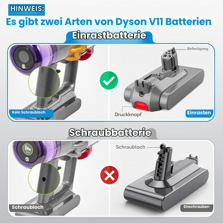 3900mAh Klickstil V11 Akku für Dy Akku SV15, ASUNCELL Ersatzakku für V11 Torque Drive Outsize Absolu