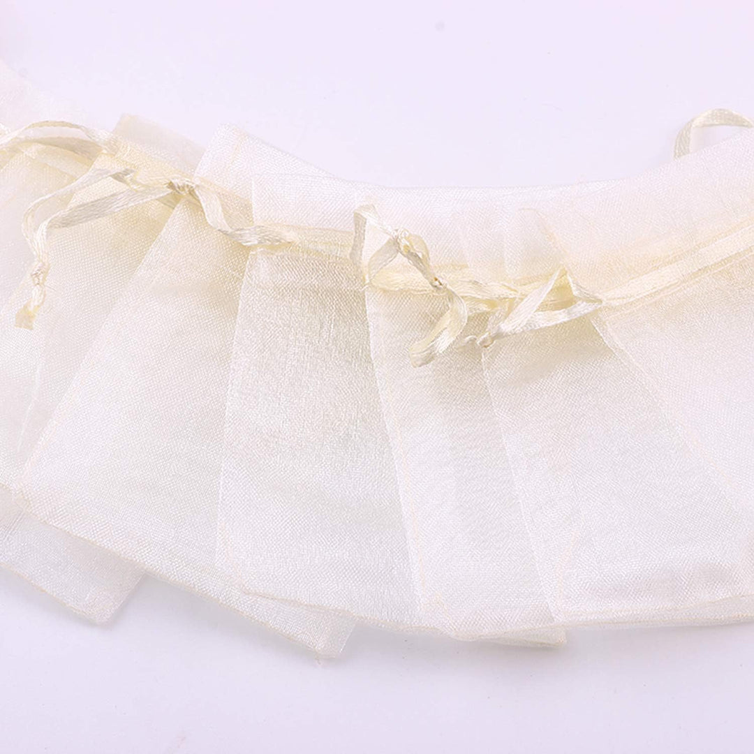 PLECUPE 100 Stück Organzasäckchen, Organzabeutel 30x40 cm, Tunnelzug Hochzeit Säckchen, Schmuckbeute