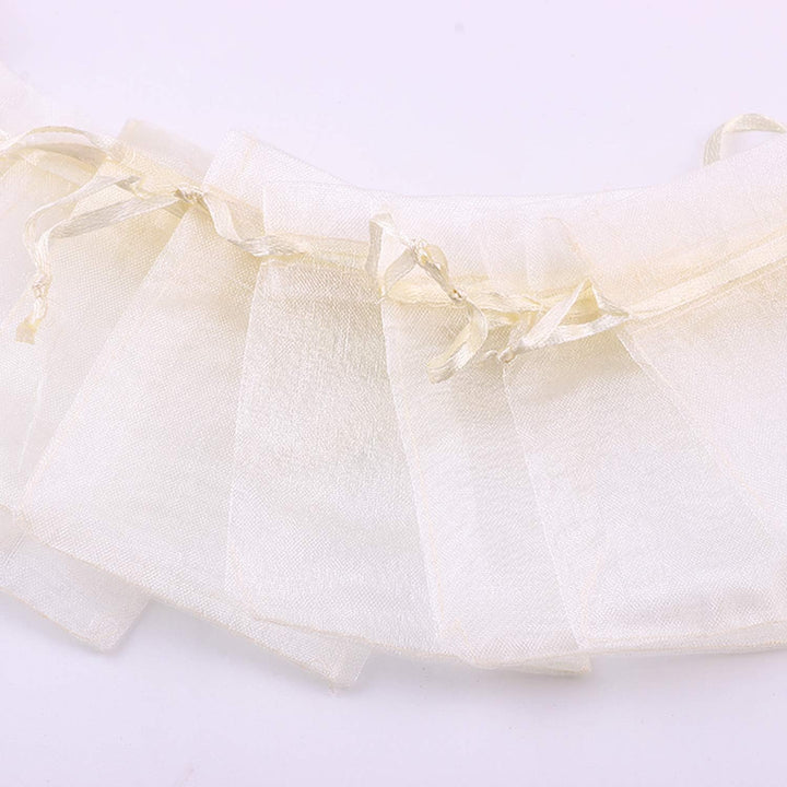 PLECUPE 100 Stück Organzasäckchen, Organzabeutel 30x40 cm, Tunnelzug Hochzeit Säckchen, Schmuckbeute