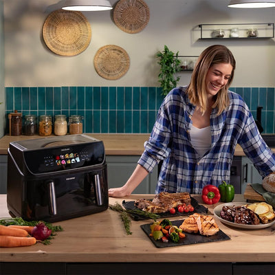 Cecotec Heissluftfritteuse ohne Öl - 10L - Grillplatte - Grill - Doppelte Heizelemente - Air Fryer C