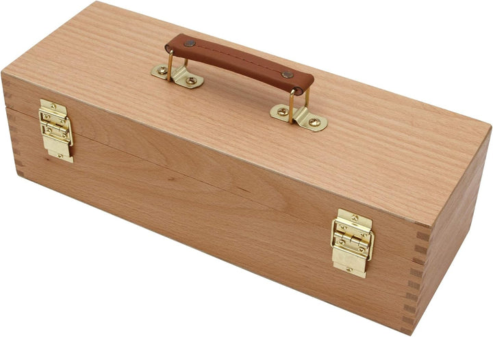PAINTERSISTERS® Utensilienkoffer PAULI, 36x13 x11 cm Box aus nachhaltigem Buchenholz, Malkoffer, Org