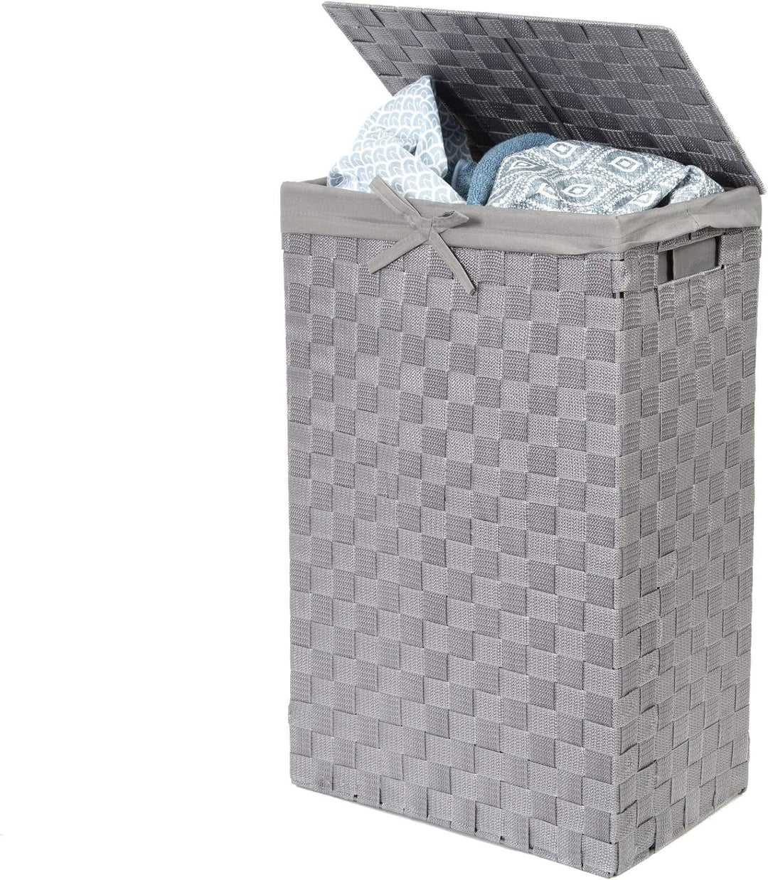 Compactor Wäschekorb Grau 25 x 38 x H.60 cm Praktisch,Elegant Grau, Praktisch,Elegant Grau