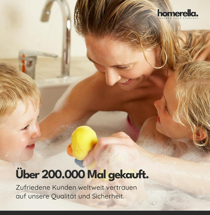 homerella® Badewannenmatte rutschfest 88x39cm, INKL. HAKEN, Rutschfeste Badematte BPA frei, Duschmat