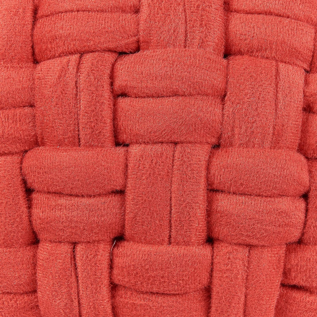 Trendy Ottoman in Rot Samtstoff 45x35 cm Hopa