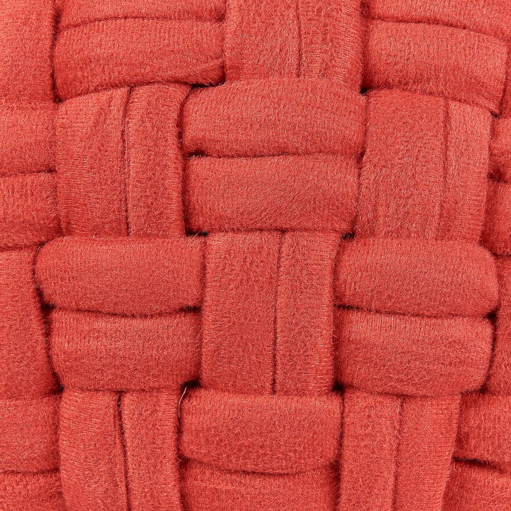 Trendy Ottoman in Rot Samtstoff 45x35 cm Hopa