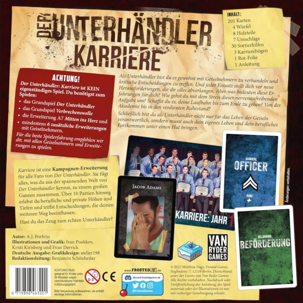 Frosted Games FRG00062 Der Unterhändler: Karriere [Erweiterung]